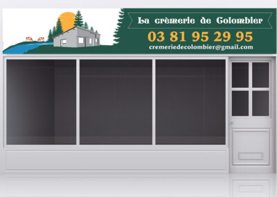 L’enseigne de la crèmerie de Colombier